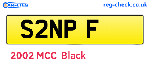S2NPF are the vehicle registration plates.
