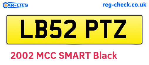 LB52PTZ are the vehicle registration plates.