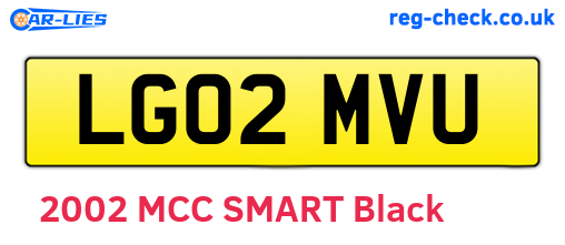 LG02MVU are the vehicle registration plates.