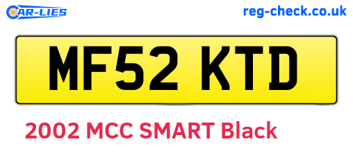 MF52KTD are the vehicle registration plates.