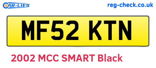 MF52KTN are the vehicle registration plates.