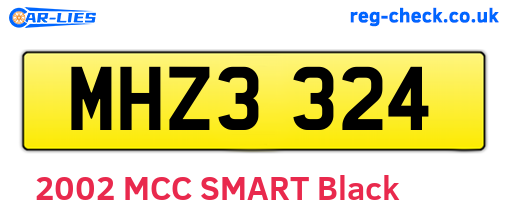 MHZ3324 are the vehicle registration plates.