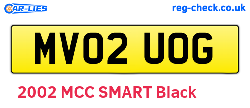 MV02UOG are the vehicle registration plates.