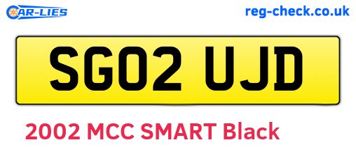 SG02UJD are the vehicle registration plates.