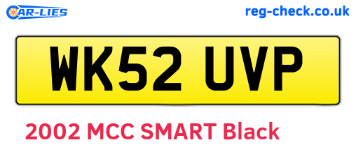 WK52UVP are the vehicle registration plates.