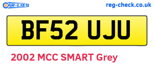 BF52UJU are the vehicle registration plates.