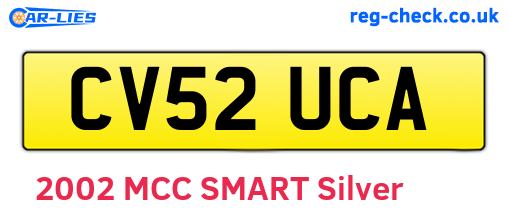 CV52UCA are the vehicle registration plates.