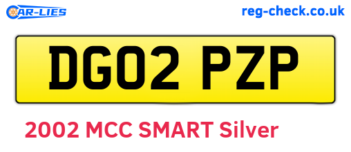 DG02PZP are the vehicle registration plates.