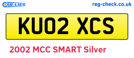KU02XCS are the vehicle registration plates.