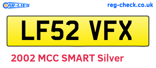 LF52VFX are the vehicle registration plates.