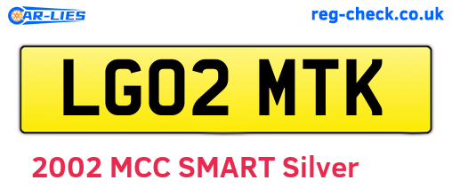 LG02MTK are the vehicle registration plates.