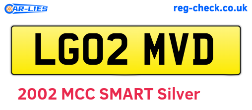 LG02MVD are the vehicle registration plates.