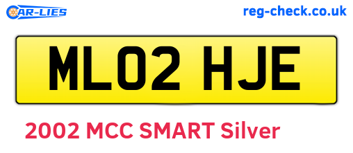ML02HJE are the vehicle registration plates.