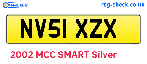 NV51XZX are the vehicle registration plates.