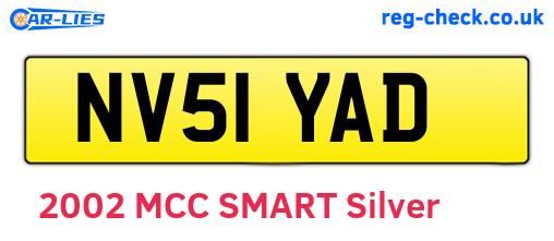 NV51YAD are the vehicle registration plates.