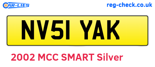 NV51YAK are the vehicle registration plates.