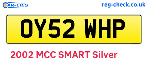 OY52WHP are the vehicle registration plates.