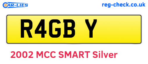 R4GBY are the vehicle registration plates.