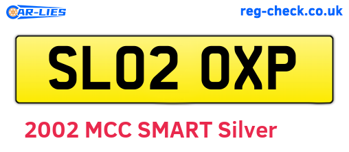 SL02OXP are the vehicle registration plates.