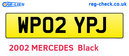WP02YPJ are the vehicle registration plates.