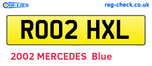 RO02HXL are the vehicle registration plates.