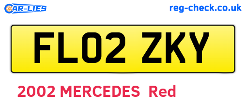 FL02ZKY are the vehicle registration plates.
