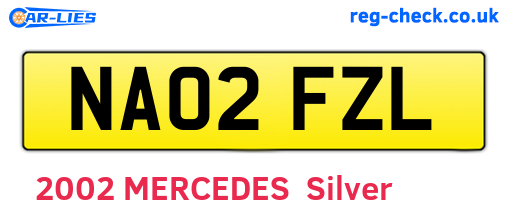 NA02FZL are the vehicle registration plates.