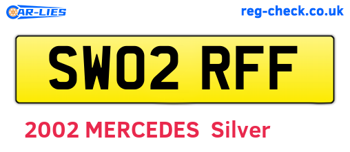 SW02RFF are the vehicle registration plates.