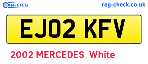EJ02KFV are the vehicle registration plates.