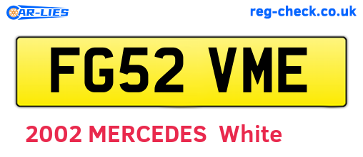 FG52VME are the vehicle registration plates.
