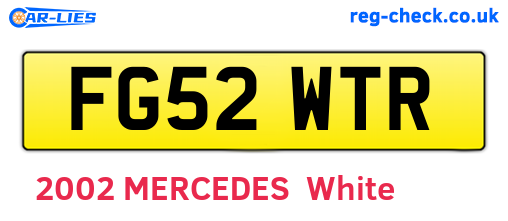 FG52WTR are the vehicle registration plates.