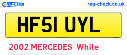 HF51UYL are the vehicle registration plates.
