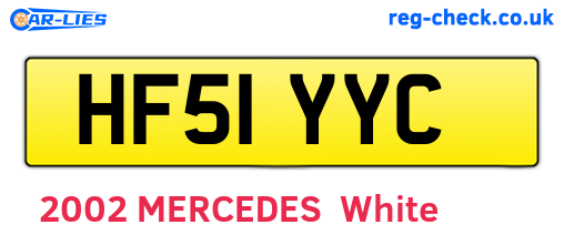 HF51YYC are the vehicle registration plates.