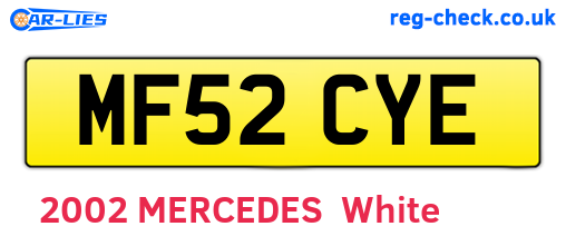MF52CYE are the vehicle registration plates.