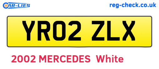 YR02ZLX are the vehicle registration plates.