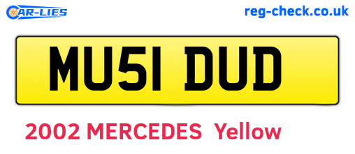 MU51DUD are the vehicle registration plates.