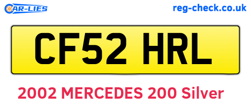 CF52HRL are the vehicle registration plates.