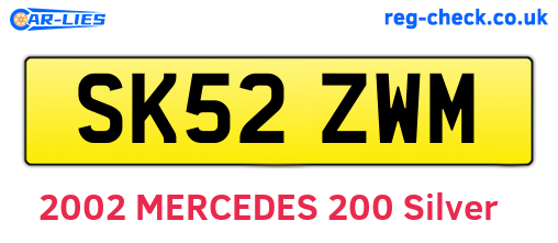 SK52ZWM are the vehicle registration plates.