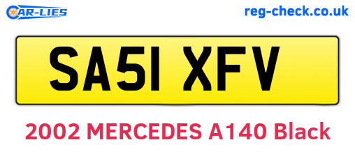 SA51XFV are the vehicle registration plates.
