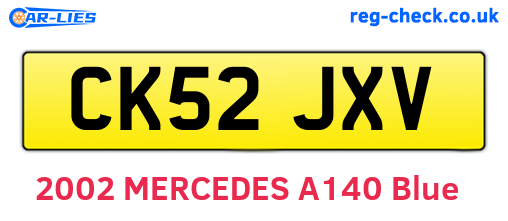 CK52JXV are the vehicle registration plates.
