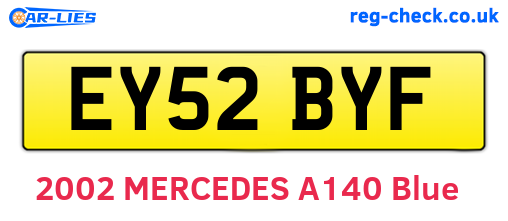 EY52BYF are the vehicle registration plates.