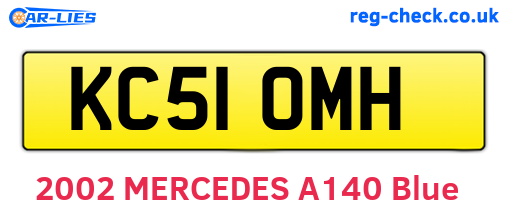 KC51OMH are the vehicle registration plates.