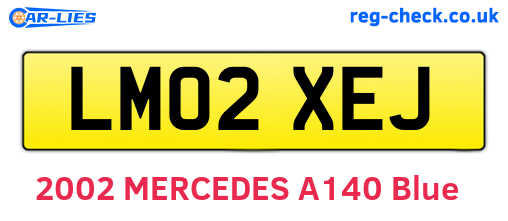 LM02XEJ are the vehicle registration plates.