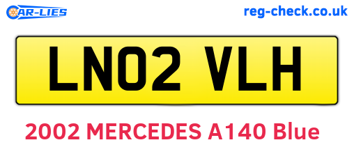 LN02VLH are the vehicle registration plates.