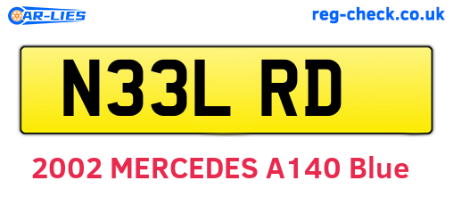 N33LRD are the vehicle registration plates.