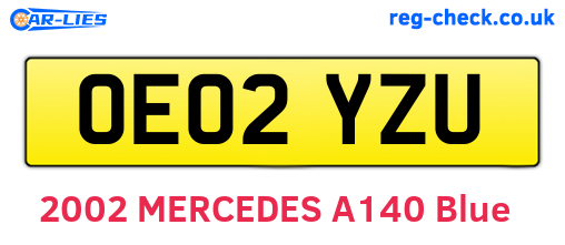 OE02YZU are the vehicle registration plates.