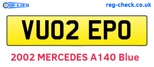 VU02EPO are the vehicle registration plates.