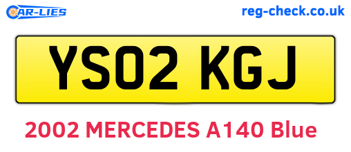 YS02KGJ are the vehicle registration plates.