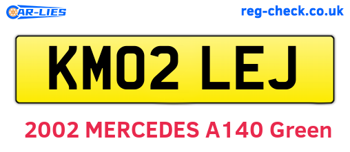 KM02LEJ are the vehicle registration plates.