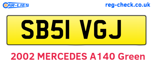 SB51VGJ are the vehicle registration plates.